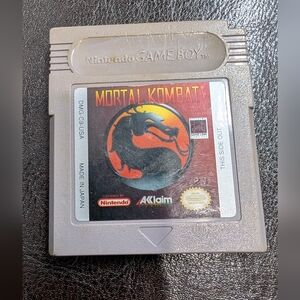 Nintendo Game Boy Mortal Kombat Cartridge - Gray and Red